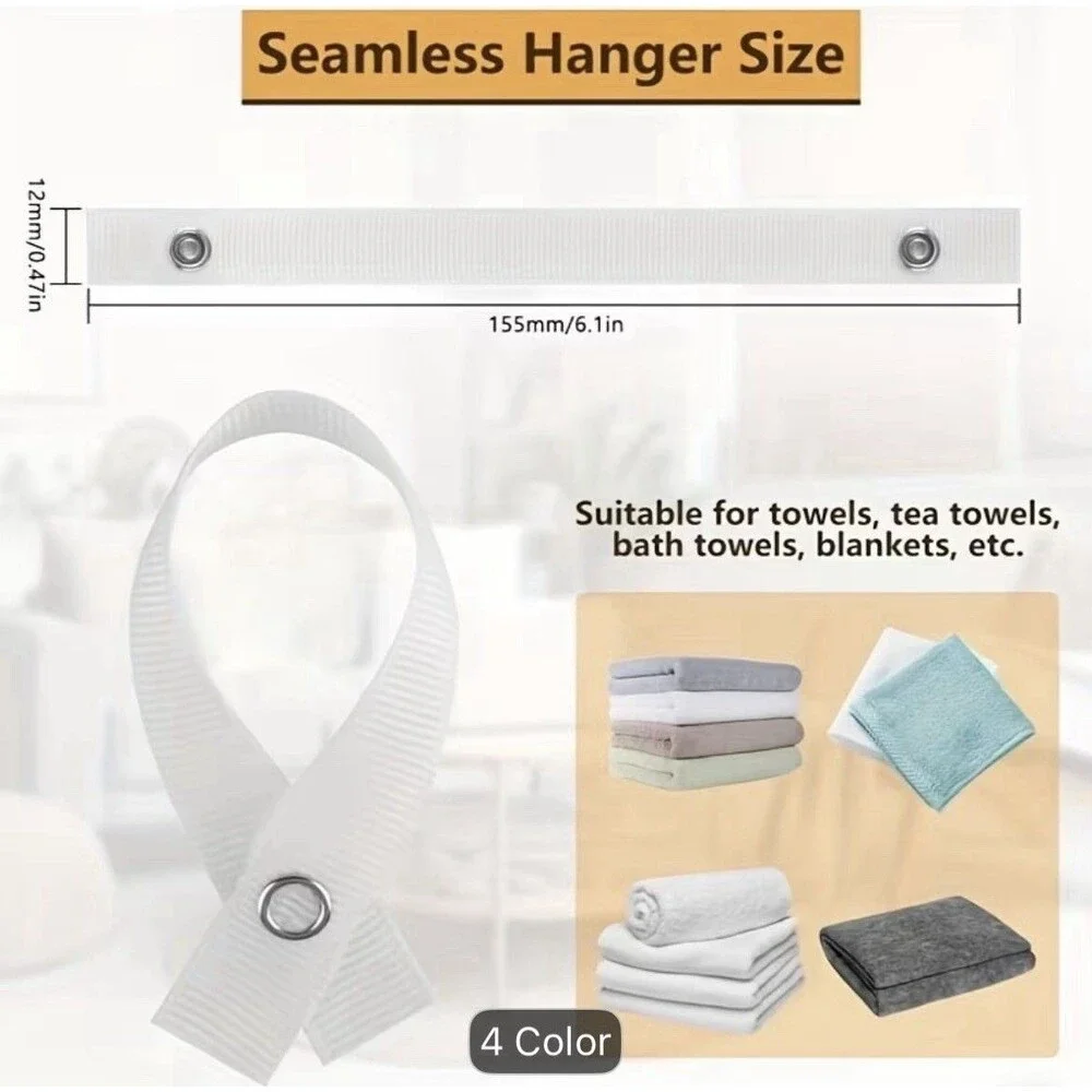 10 Piece No Sew Towel Accessory Snap Towel Hanging Strap Attach Hang Loop Quick